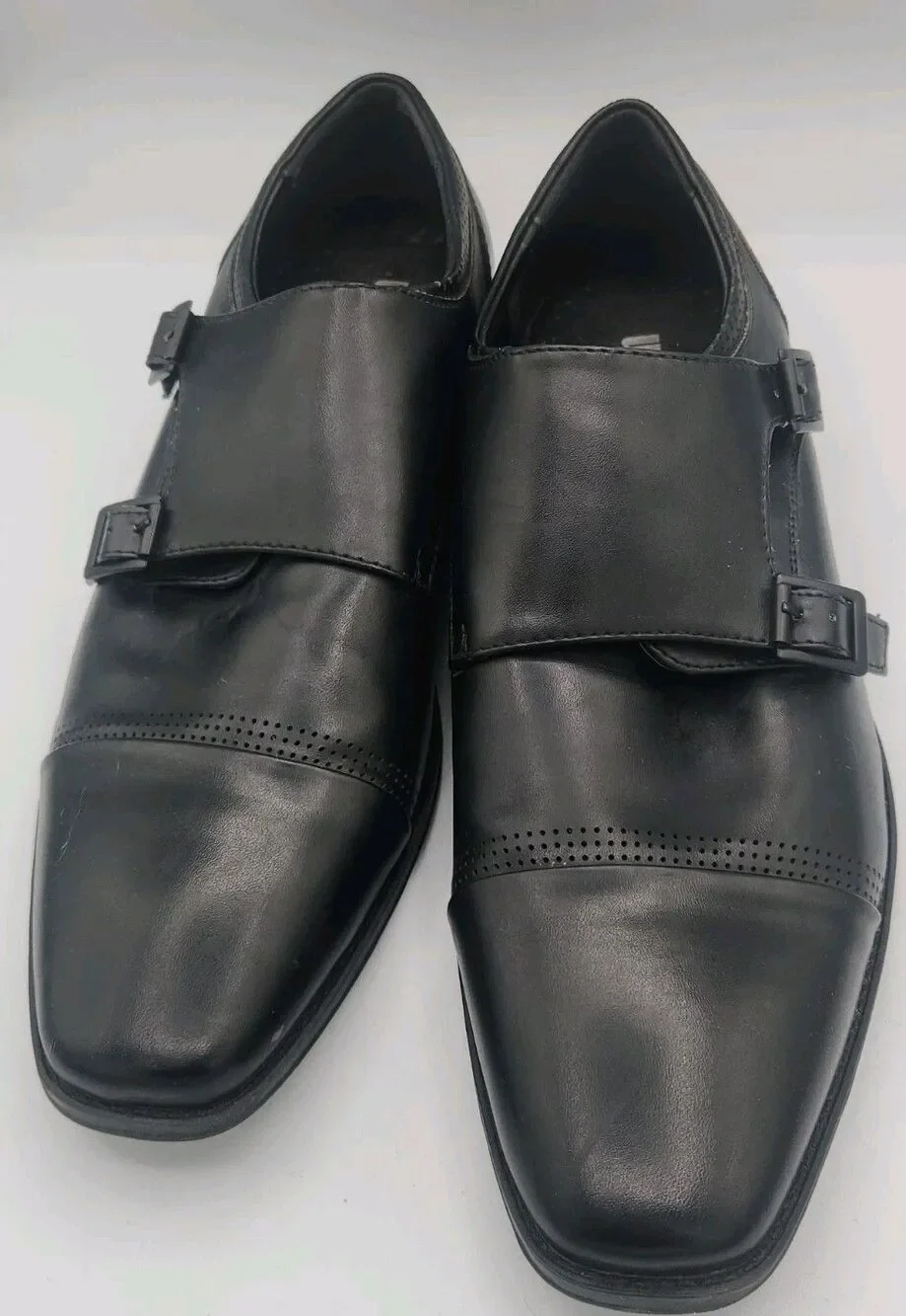 Unlisted Kenneth Cole Music Lesson Monk Strap Black Loafers Shoes Men's 9 M
